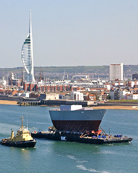 Portsmouth Harbour with Spinnaker Tower in the background